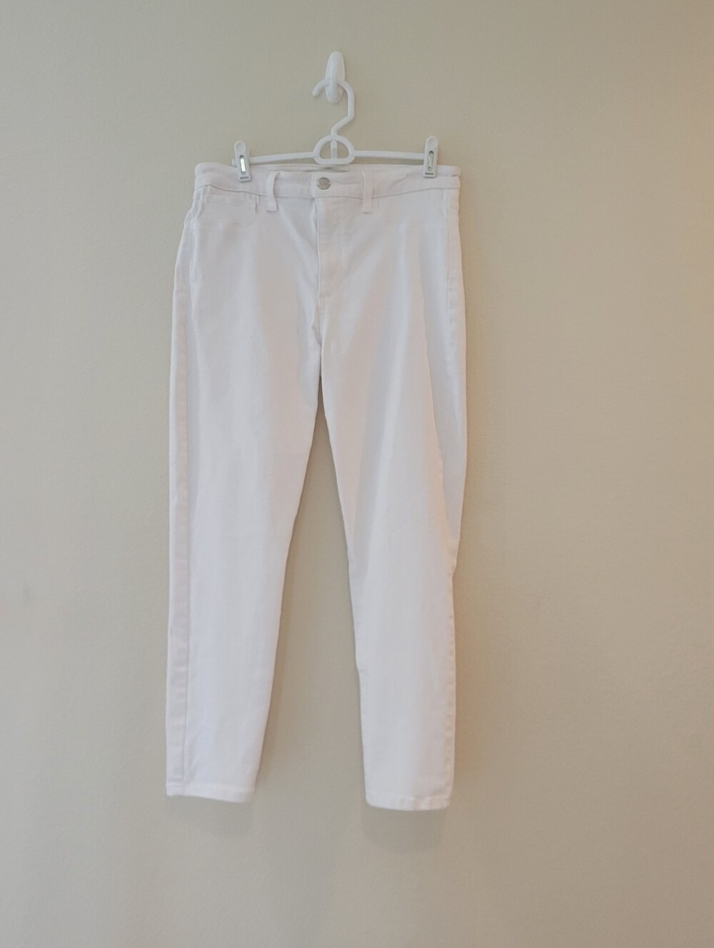 Joe's Jeans Flawless The Charlie High Rise White Skinny Crop Pants Ladies 31.